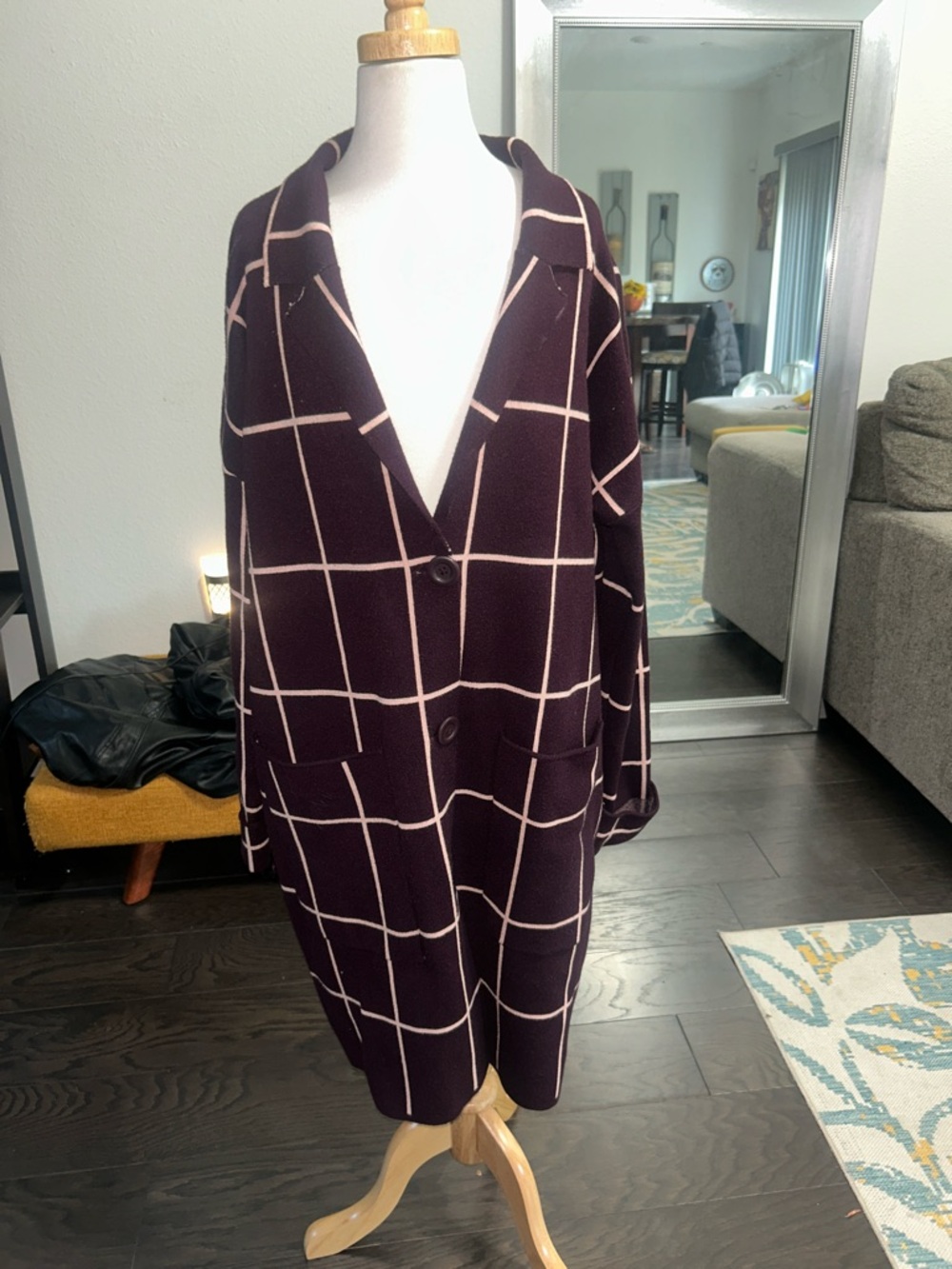 Nine West Deep Plum Knit Top